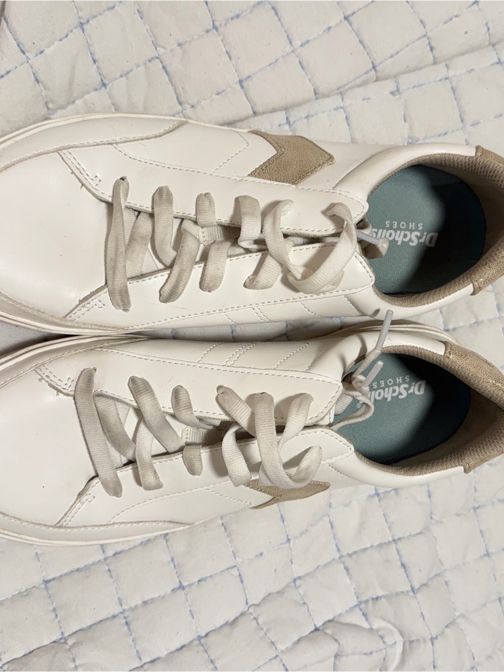 Women's Madison Lace Sneaker white/gold faux leather size 10 - Picture 2 of 9
